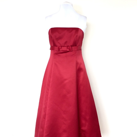 David’s Bridal Red Satin Formal Dress - Picture 7 of 7